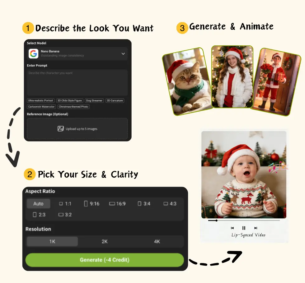 3 Steps to Create an AI Christmas Photo