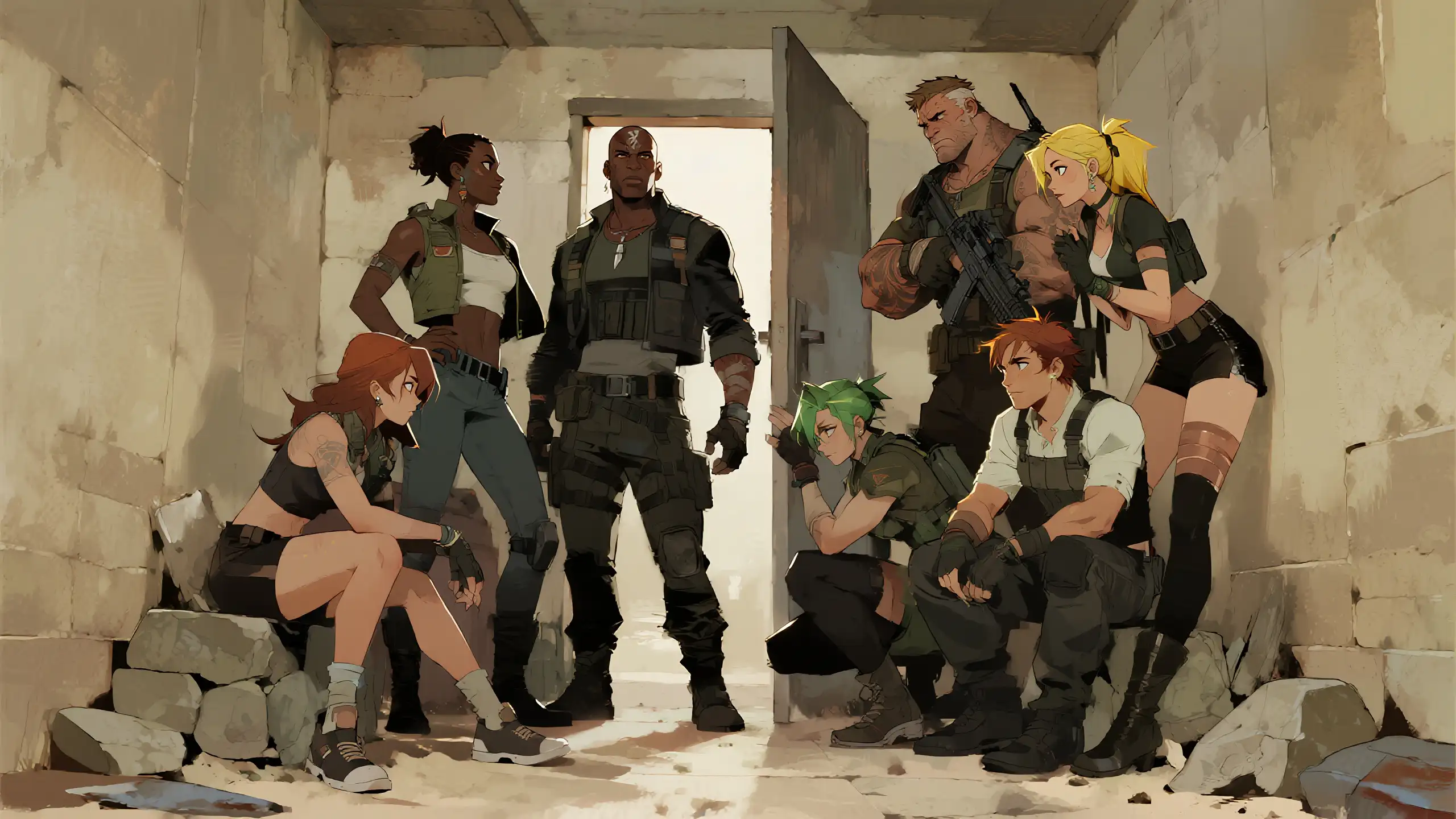 Animated tactical squad scene created with Seedance AI